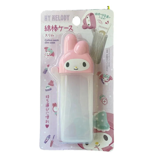 Hello Kitty Melody Cotton Swab Storage Box - Kawaii Stop -  hello-kitty-melody-cotton-swab-storage-box