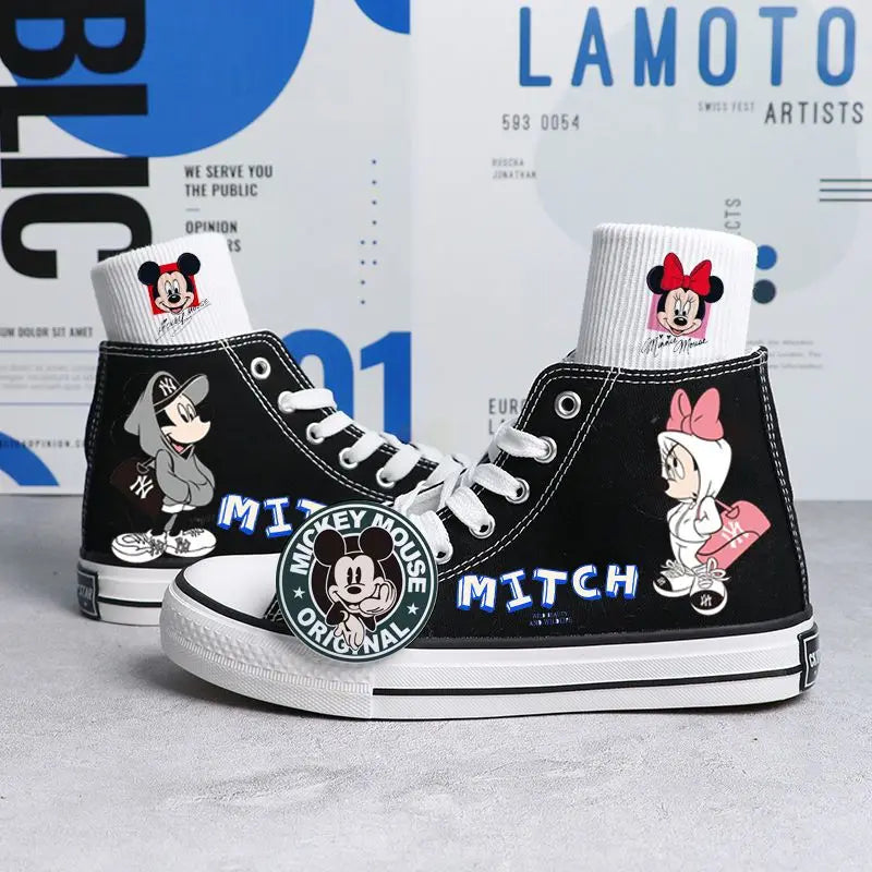 Mickey Mouse Kawaii Cartoon Canvas Shoes - black 01 / 35 - Accessories - Shoes - 11 - 2024