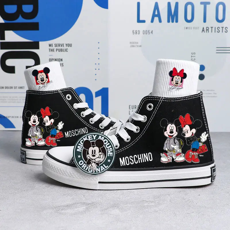 Mickey Mouse Kawaii Cartoon Canvas Shoes - black 02 / 35 - Accessories - Shoes - 12 - 2024