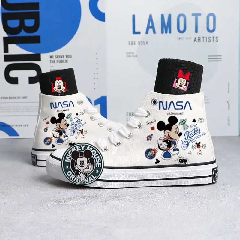 Mickey Mouse Kawaii Cartoon Canvas Shoes - White 03 / 35 - Accessories - Shoes - 8 - 2024