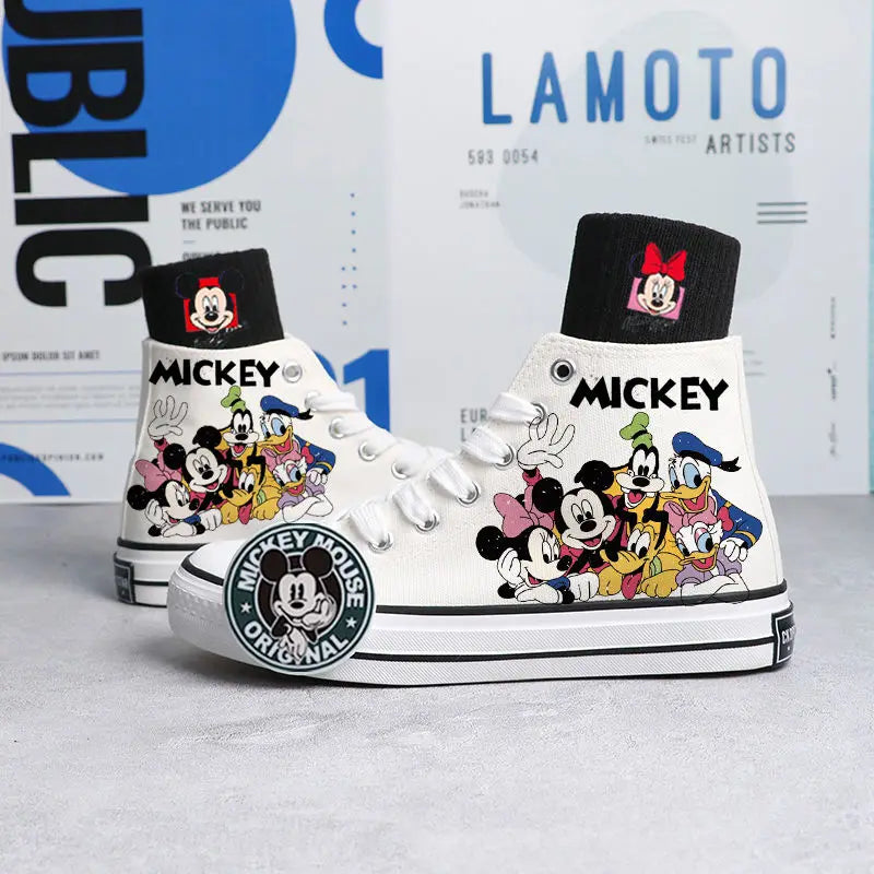 Mickey Mouse Kawaii Cartoon Canvas Shoes - White 01 / 35 - Accessories - Shoes - 6 - 2024