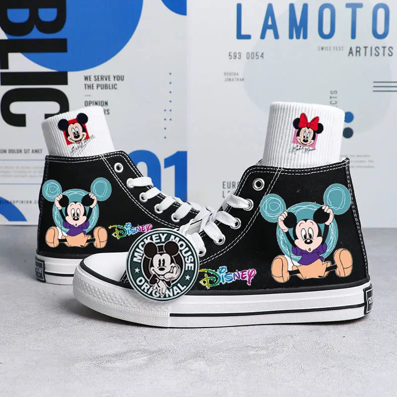 Mickey Mouse Kawaii Cartoon Canvas Shoes - black 04 / 35 - Accessories - Shoes - 14 - 2024
