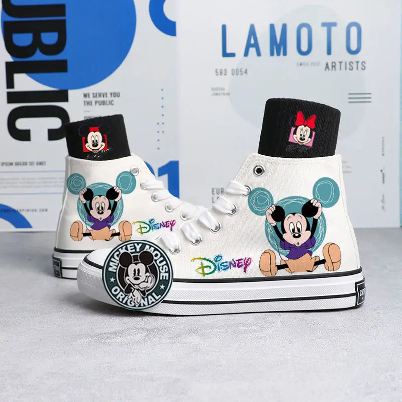 Mickey Mouse Kawaii Cartoon Canvas Shoes - White 02 / 35 - Accessories - Shoes - 7 - 2024
