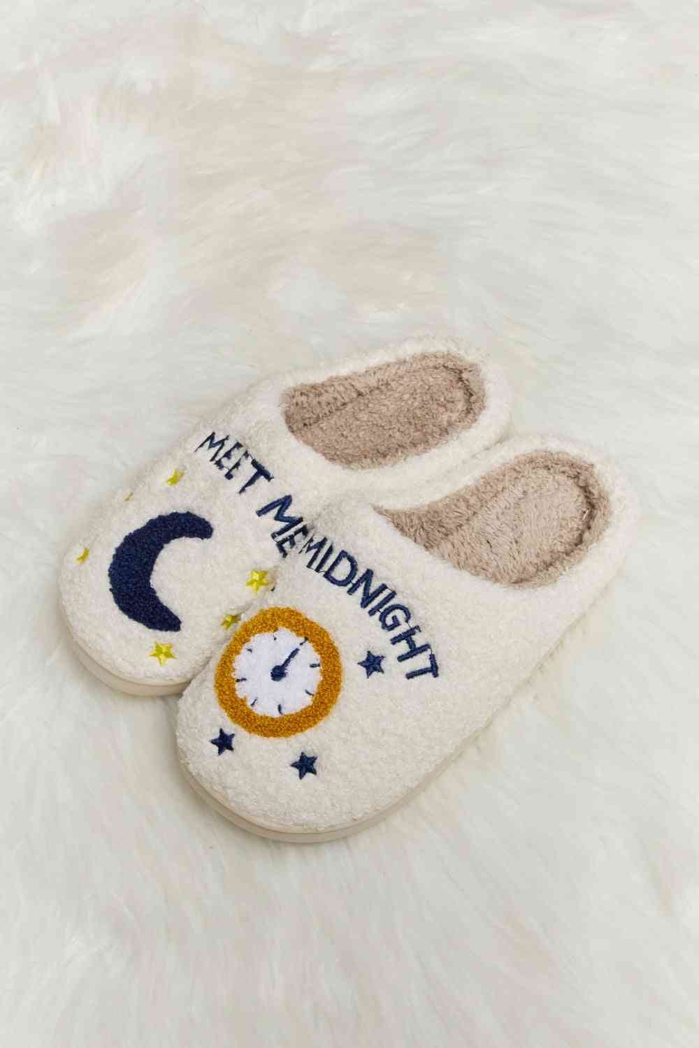 Printed Plush Slide Slippers - Accessories - Shoes - 15 - 2024