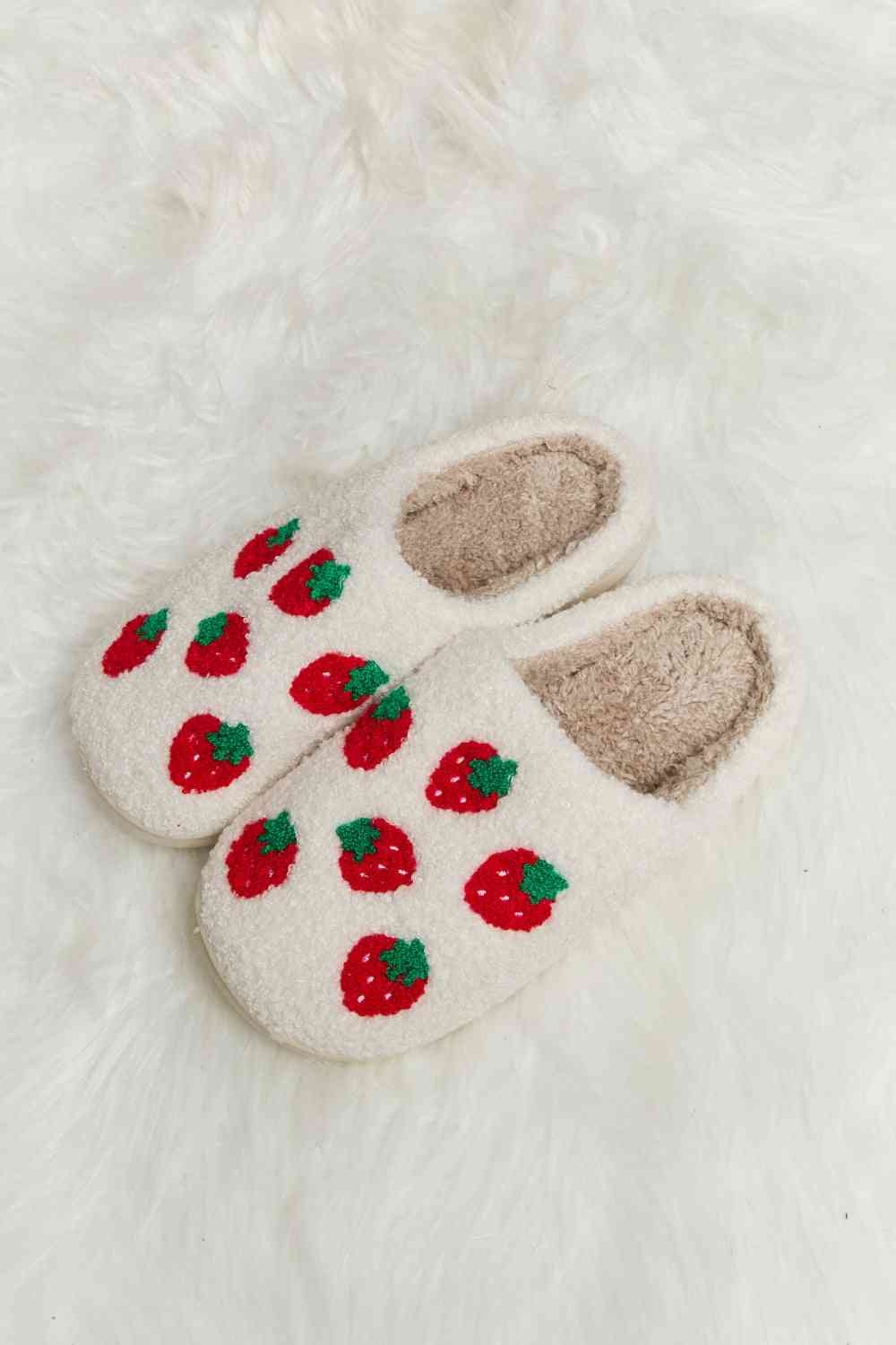 Printed Plush Slide Slippers - Accessories - Shoes - 5 - 2024