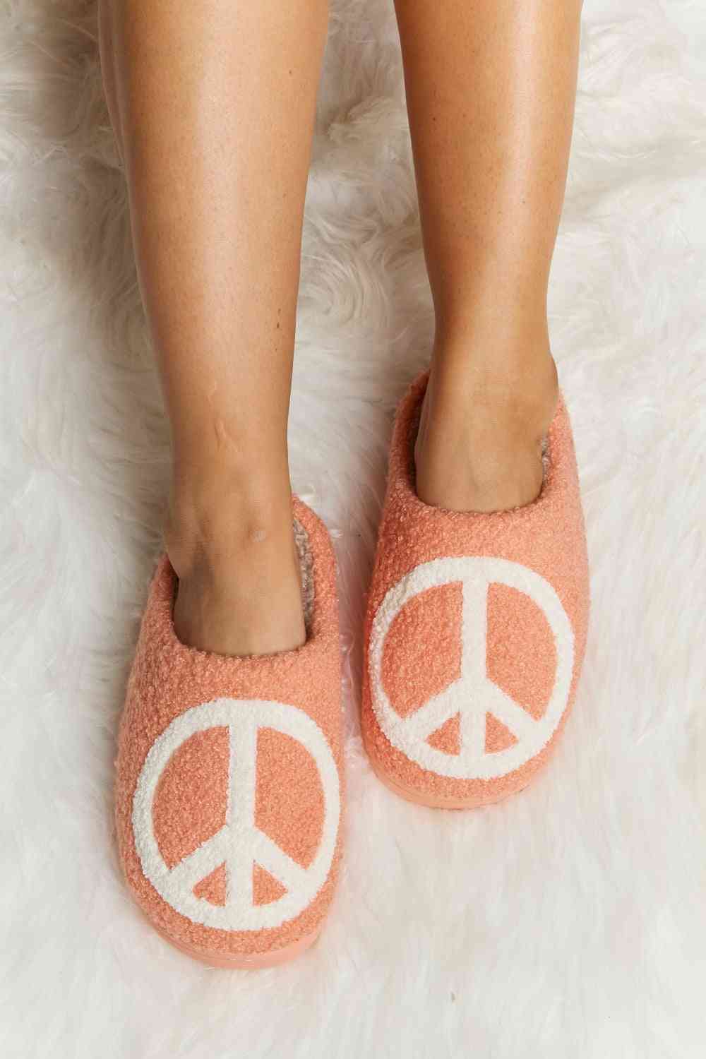 Printed Plush Slide Slippers - Accessories - Shoes - 22 - 2024