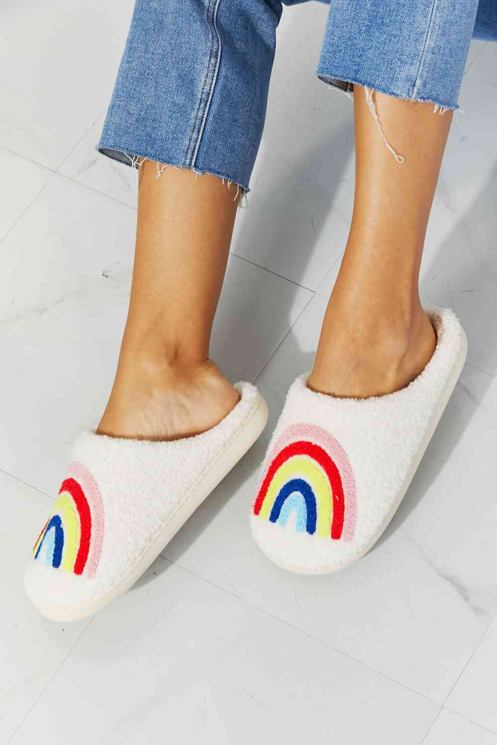 Rainbow Plush Slipper - Accessories - Shoes - 3 - 2024