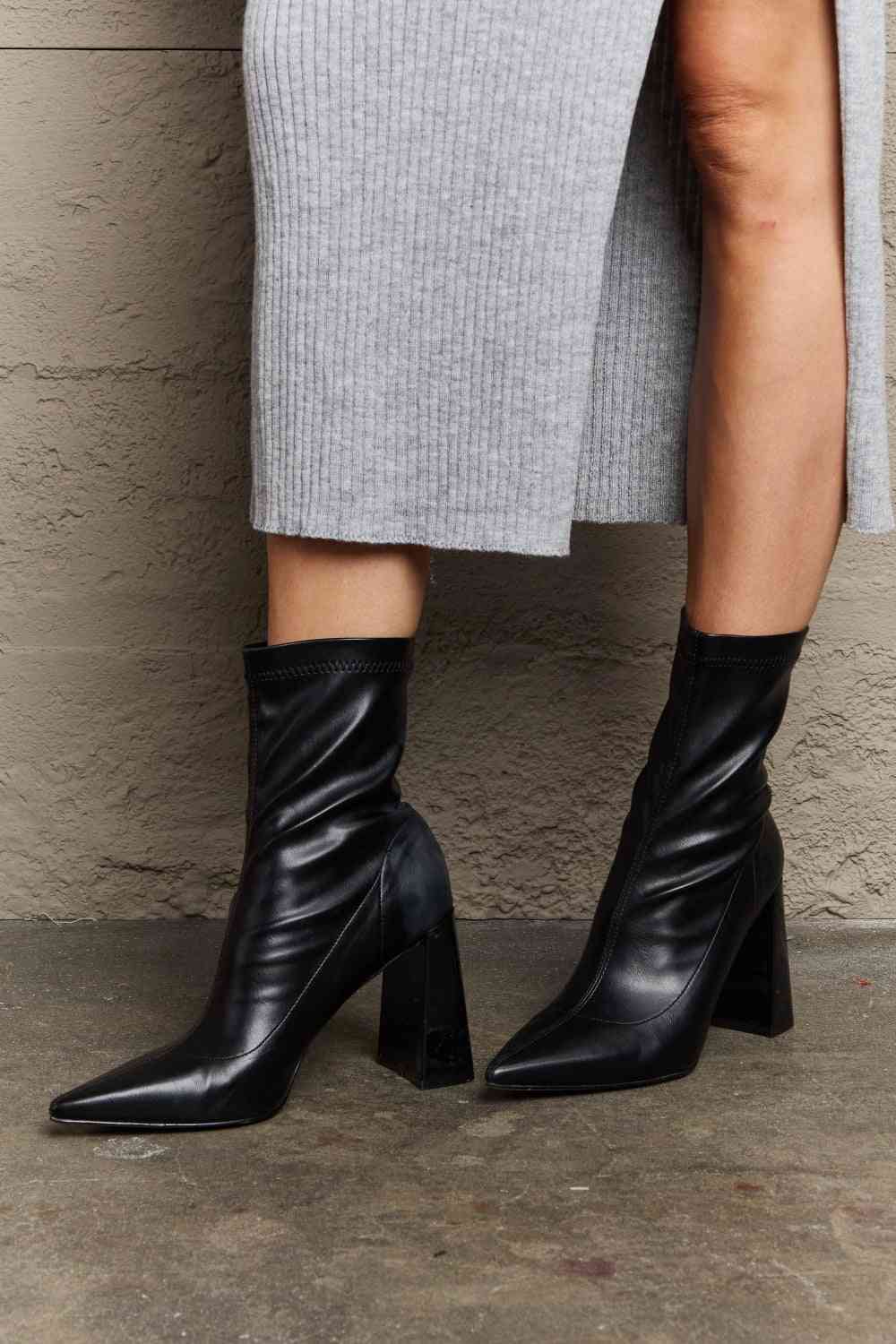 Stacy Block Heel Sock Boots - Accessories - Shoes - 2 - 2024