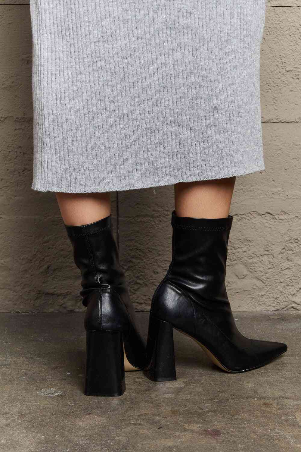Stacy Block Heel Sock Boots - Accessories - Shoes - 4 - 2024