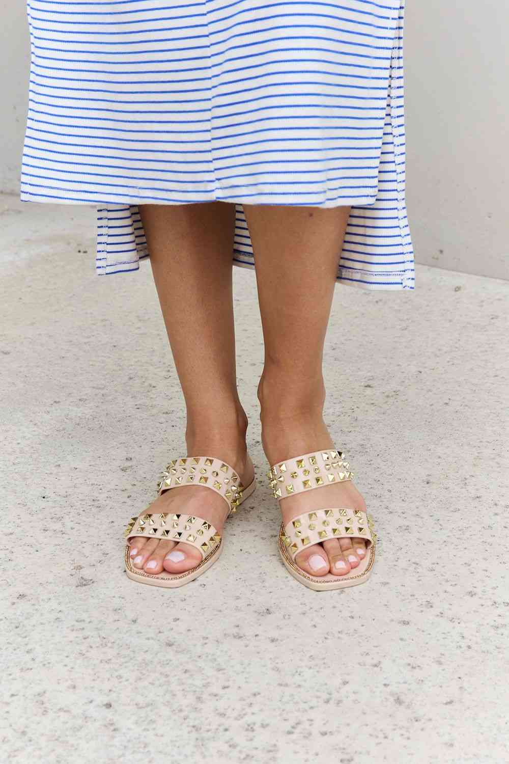 Studded Double Strap Slide Jelly Sandal - Accessories - Shoes - 2 - 2024