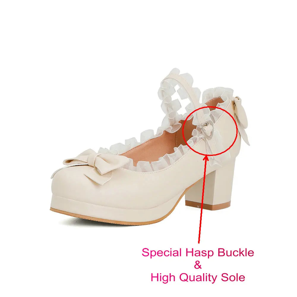 Sweet Lace Bridal Shoes - High Heel Princess - Accessories - Shoes - 20 - 2024