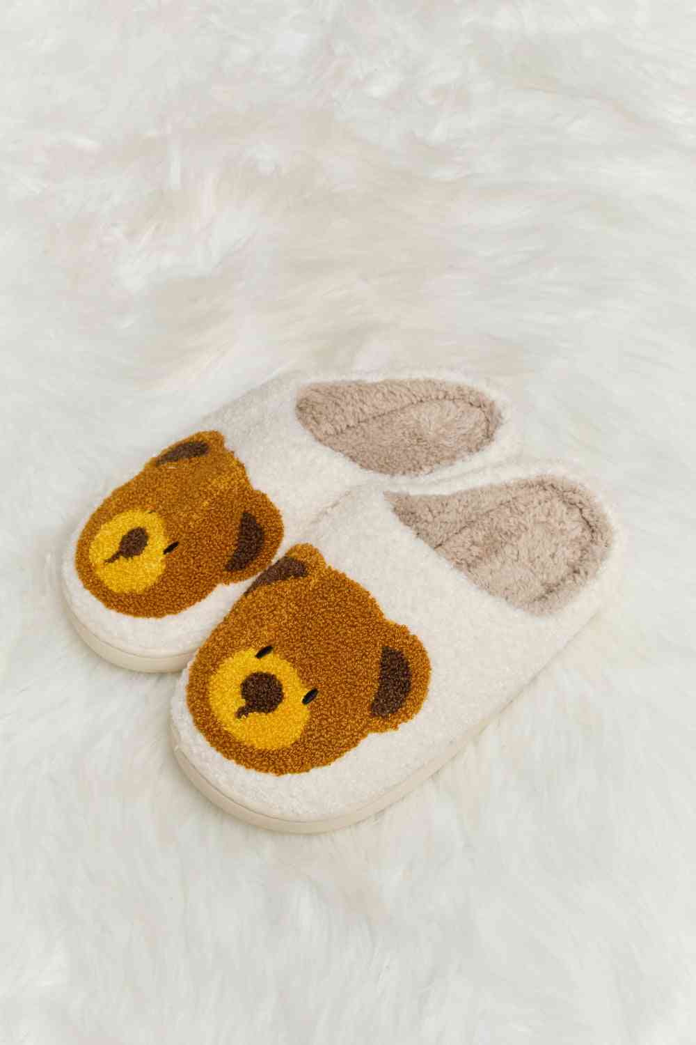 Teddy Bear Print Plush Slide Slippers - Accessories - Shoes - 23 - 2024