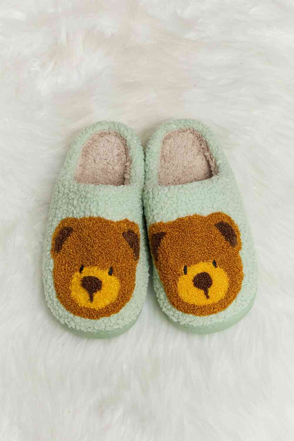Teddy Bear Print Plush Slide Slippers - Accessories - Shoes - 34 - 2024