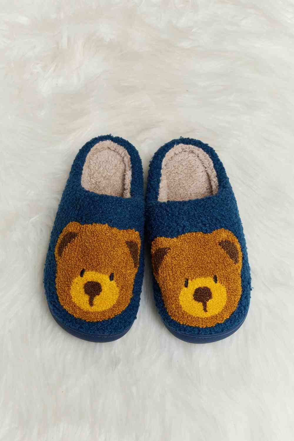Teddy Bear Print Plush Slide Slippers - Accessories - Shoes - 4 - 2024