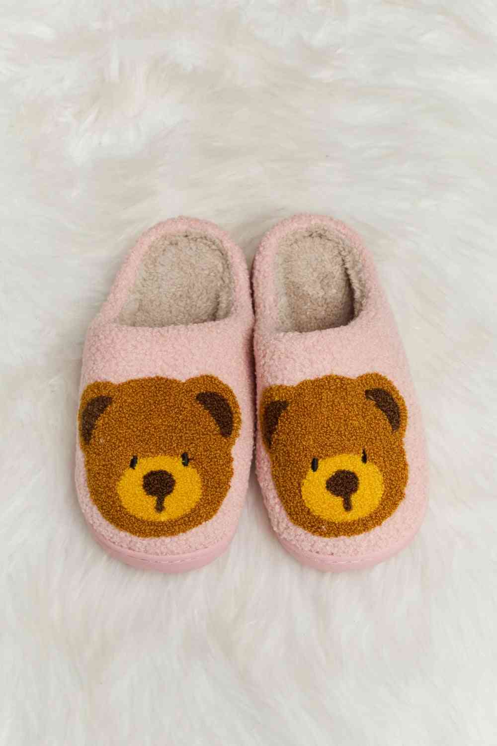 Teddy Bear Print Plush Slide Slippers - Accessories - Shoes - 16 - 2024