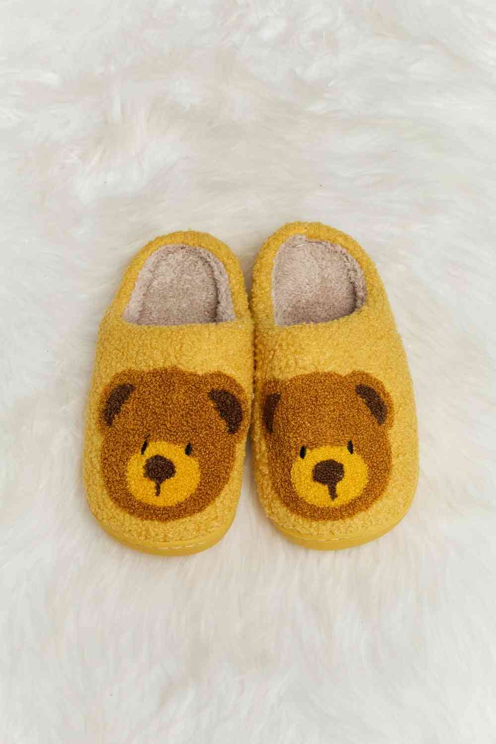 Teddy Bear Print Plush Slide Slippers - Accessories - Shoes - 28 - 2024