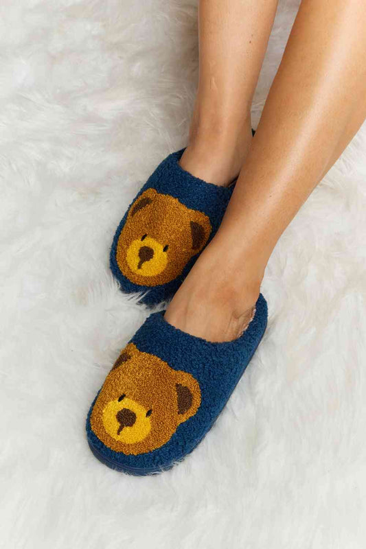 Teddy Bear Print Plush Slide Slippers - Accessories - Shoes - 2 - 2024