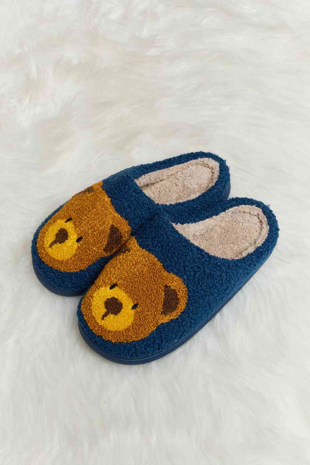 Teddy Bear Print Plush Slide Slippers - Accessories - Shoes - 5 - 2024