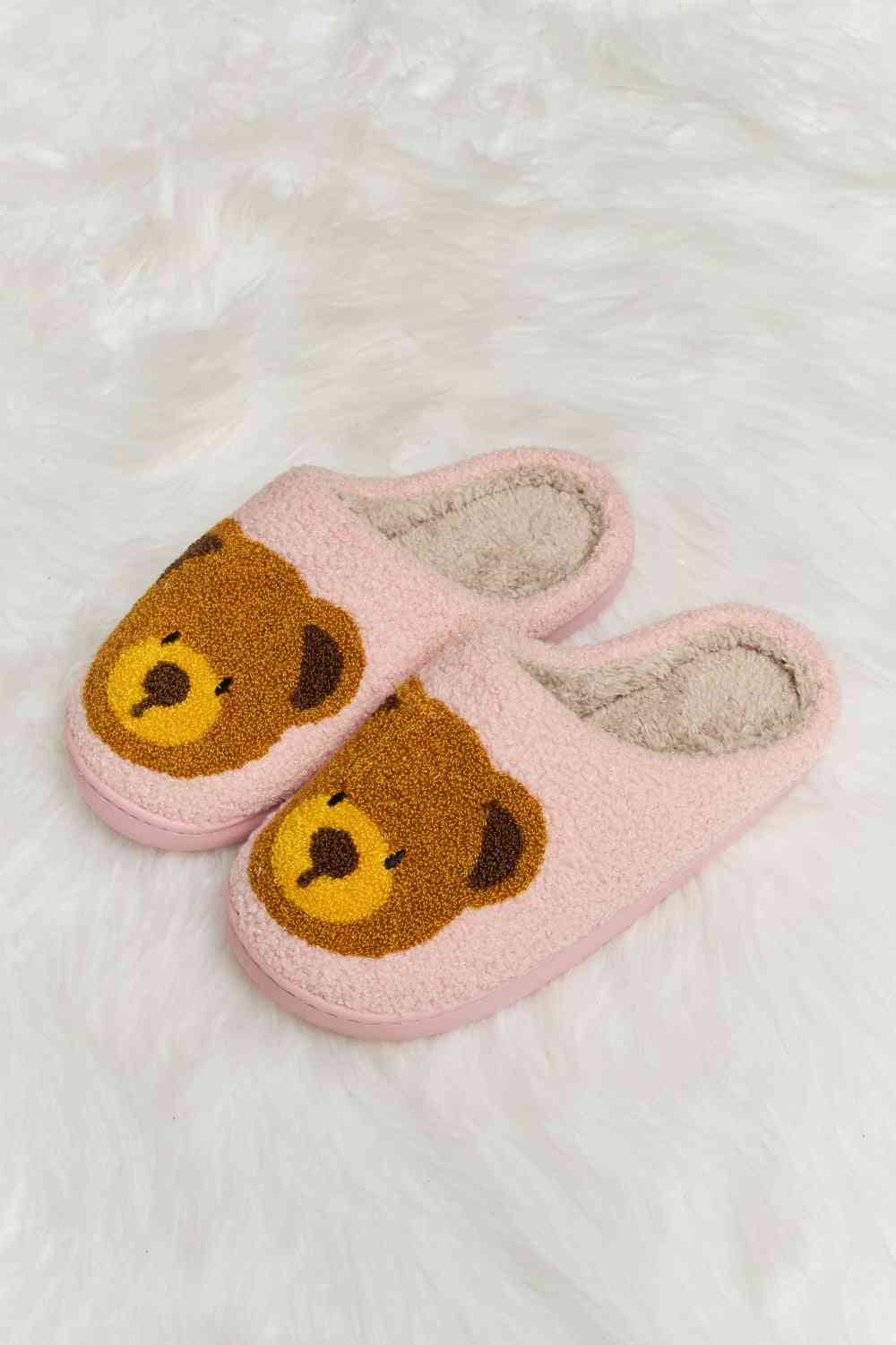 Teddy Bear Print Plush Slide Slippers - Accessories - Shoes - 17 - 2024