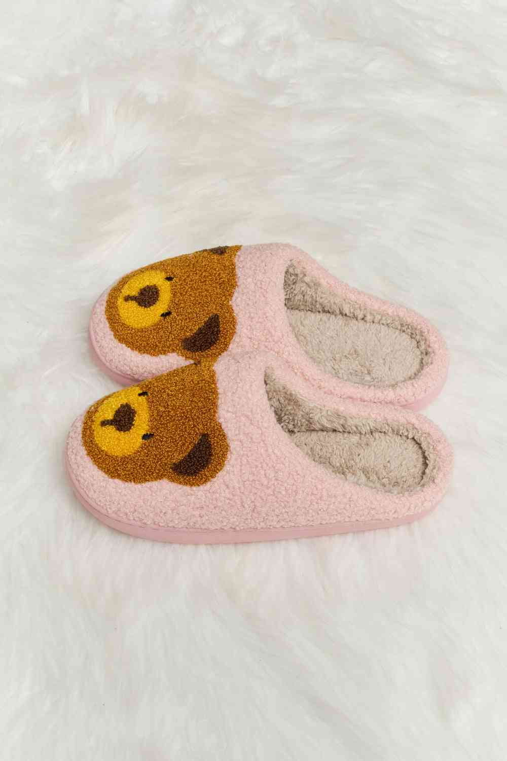 Teddy Bear Print Plush Slide Slippers - Accessories - Shoes - 18 - 2024