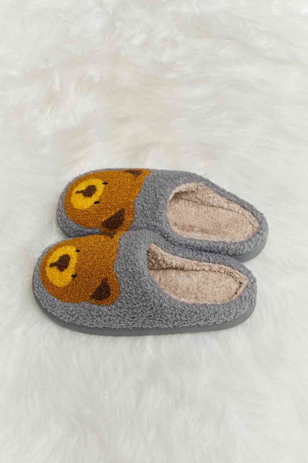 Teddy Bear Print Plush Slide Slippers - Accessories - Shoes - 12 - 2024