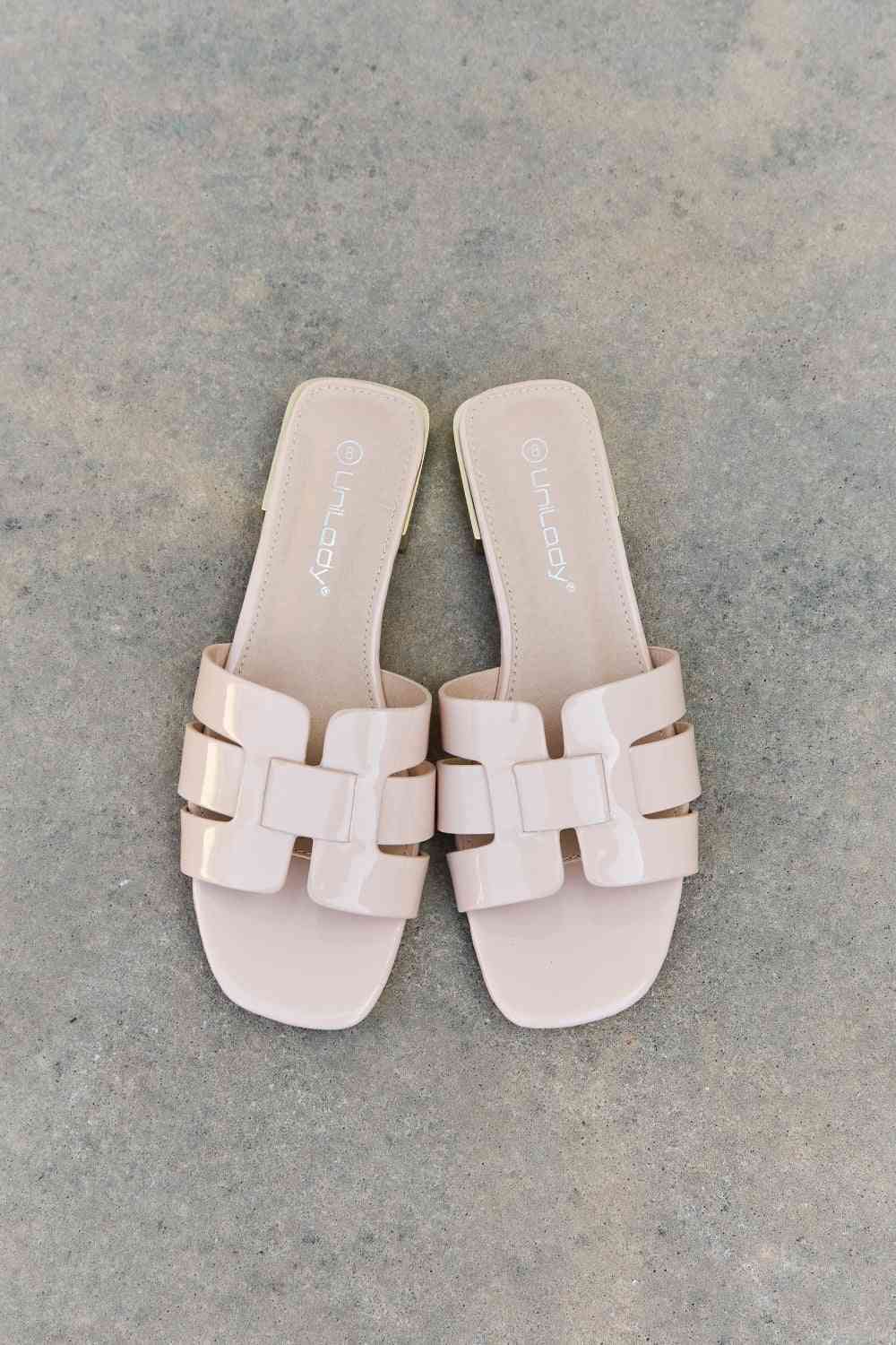 Walk It Out Slide Sandals in Nude - Accessories - Shoes - 5 - 2024