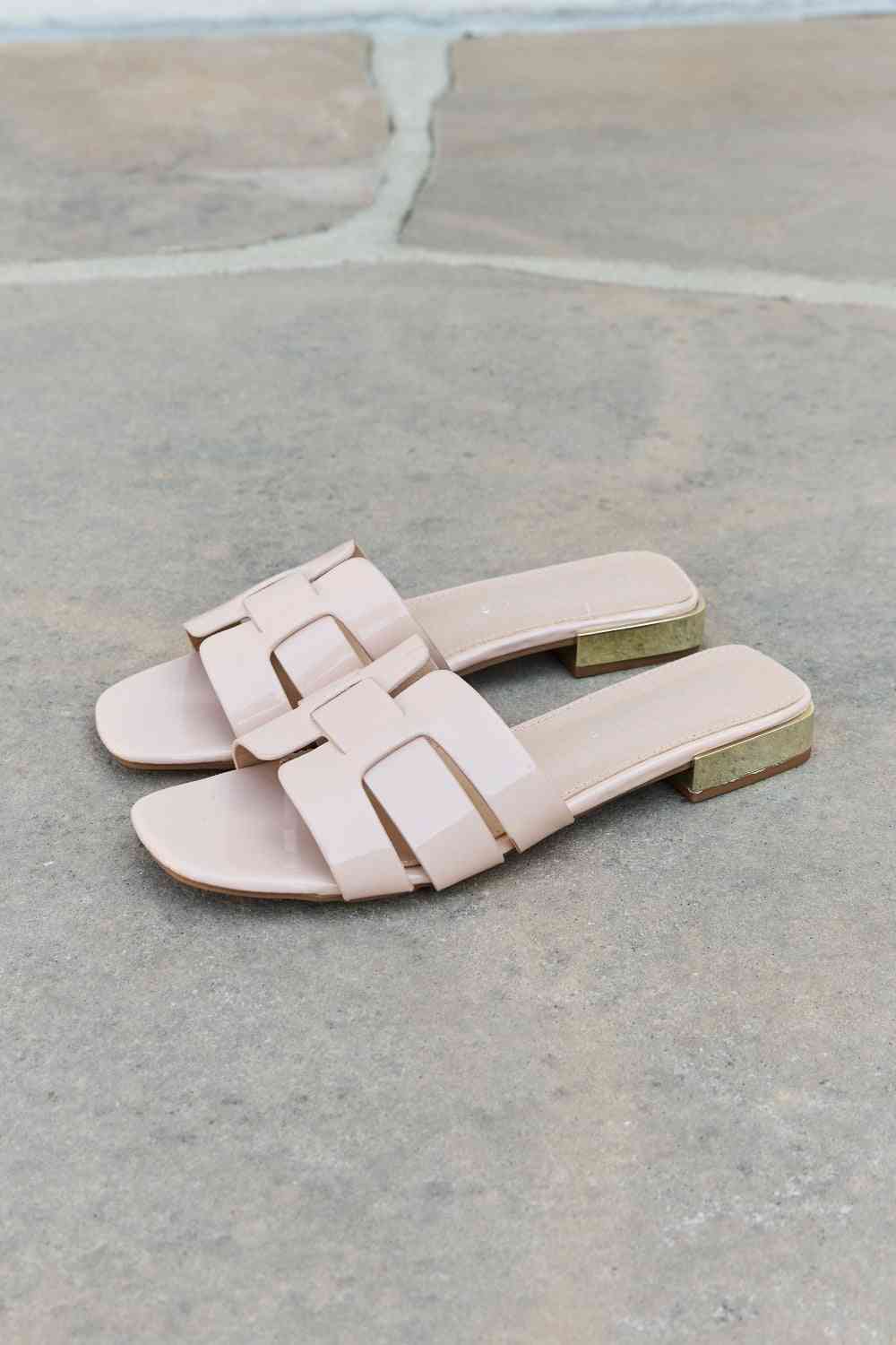 Walk It Out Slide Sandals in Nude - Accessories - Shoes - 6 - 2024