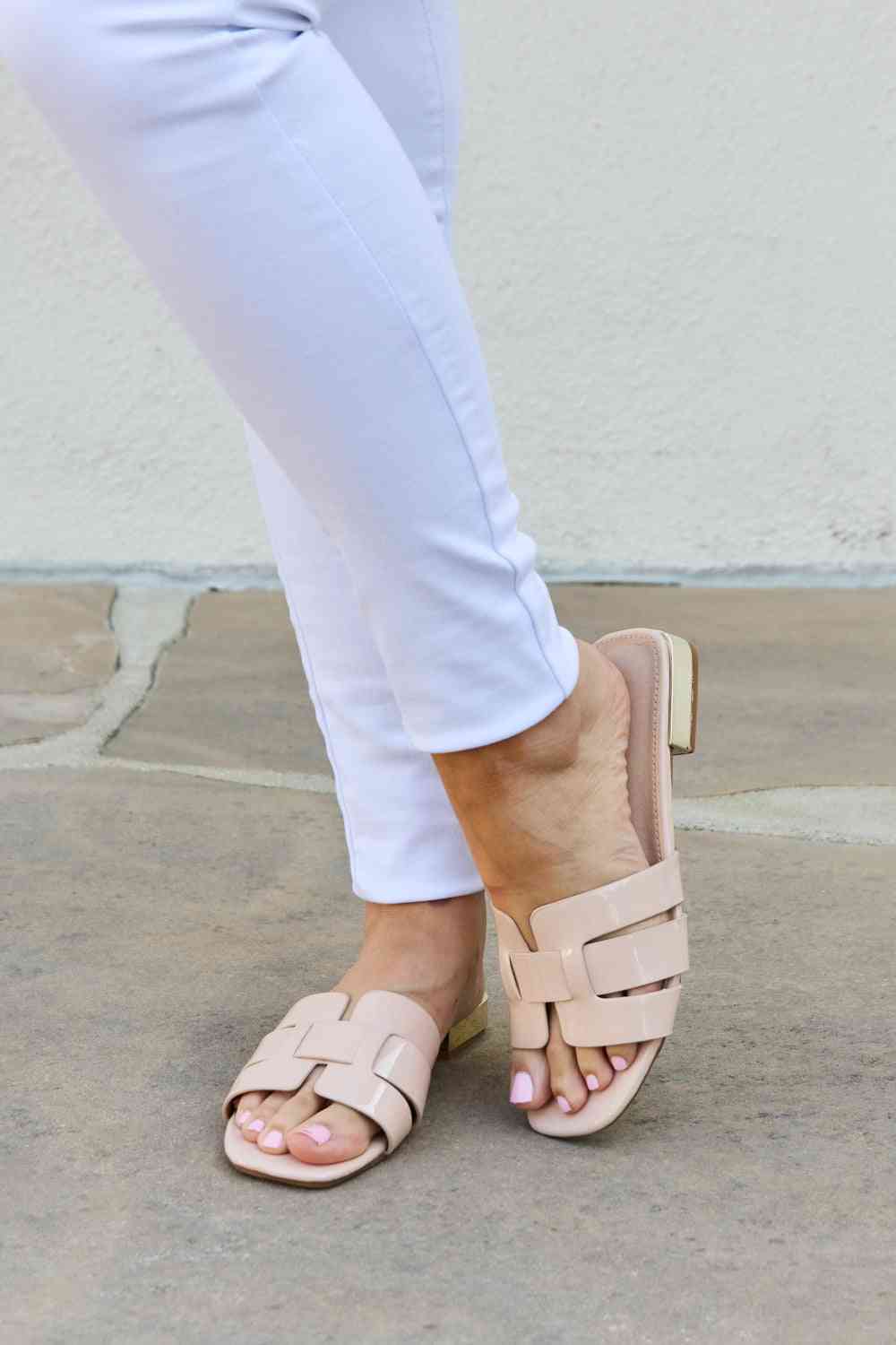 Walk It Out Slide Sandals in Nude - Beige / 6.5 - Accessories - Shoes - 1 - 2024