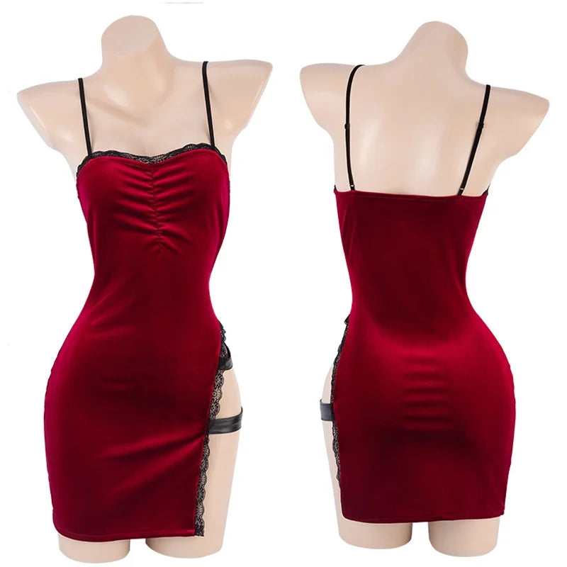 Ada Wong Resident Evil Cosplay Red Dress – Lace Cheongsam - Red / Free size - All Dresses - Costume Sets - 2024 - 10