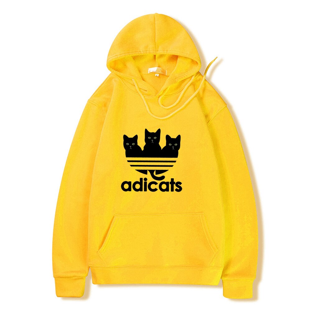 Adicats Graphic Hooded Sweatshirt - Yellow / S - T-Shirts - Shirts & Tops - 2 - 2024