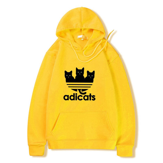 Adicats Graphic Hooded Sweatshirt - Yellow / S - T-Shirts - Shirts & Tops - 2 - 2024