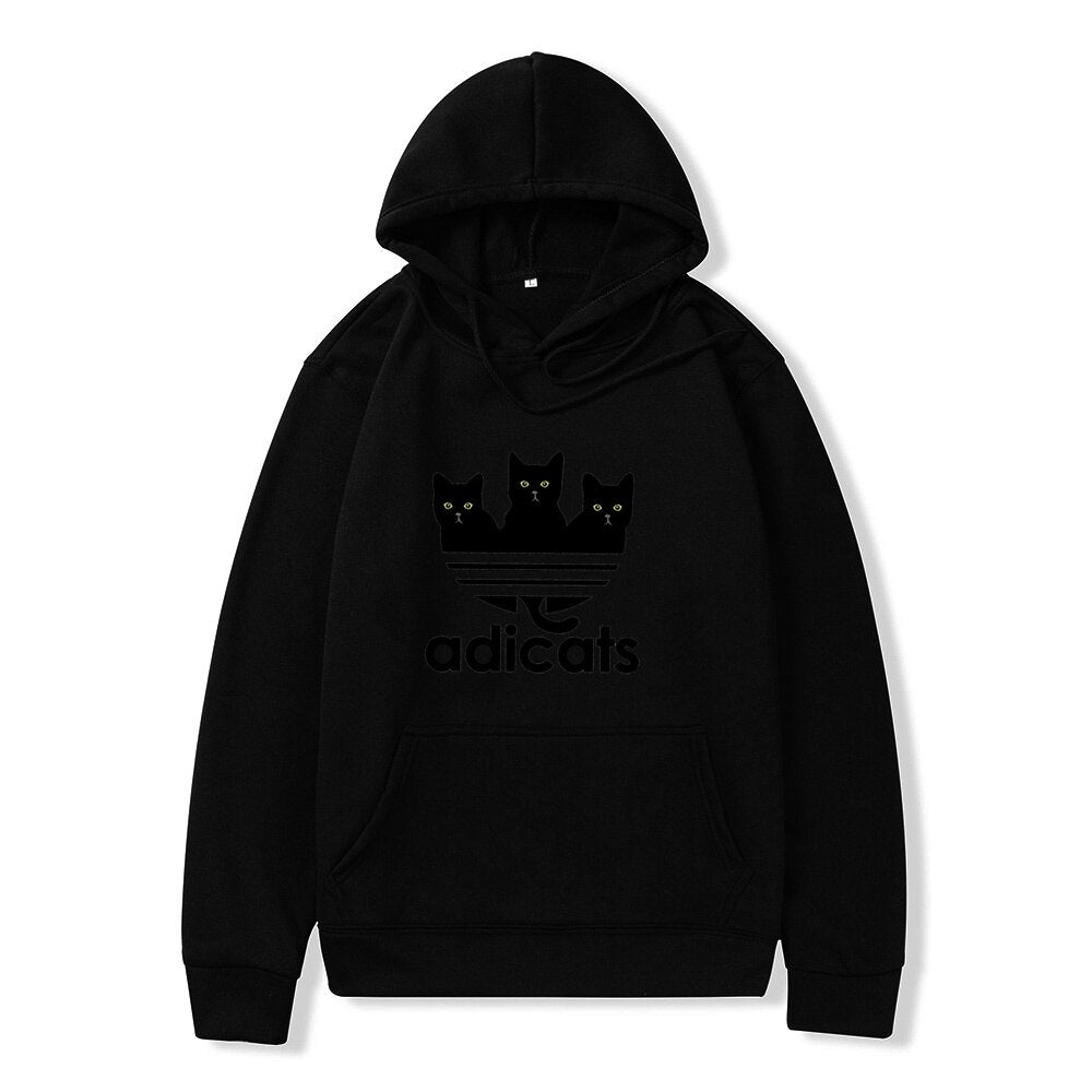 Adicats Graphic Hooded Sweatshirt - Black / S - T-Shirts - Shirts & Tops - 7 - 2024