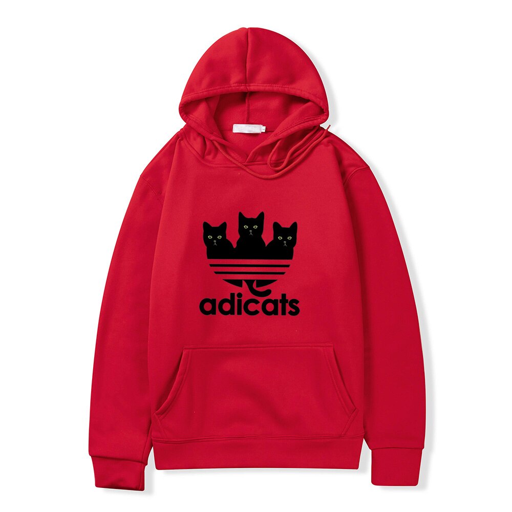 Adicats Graphic Hooded Sweatshirt - Red / S - T-Shirts - Shirts & Tops - 5 - 2024