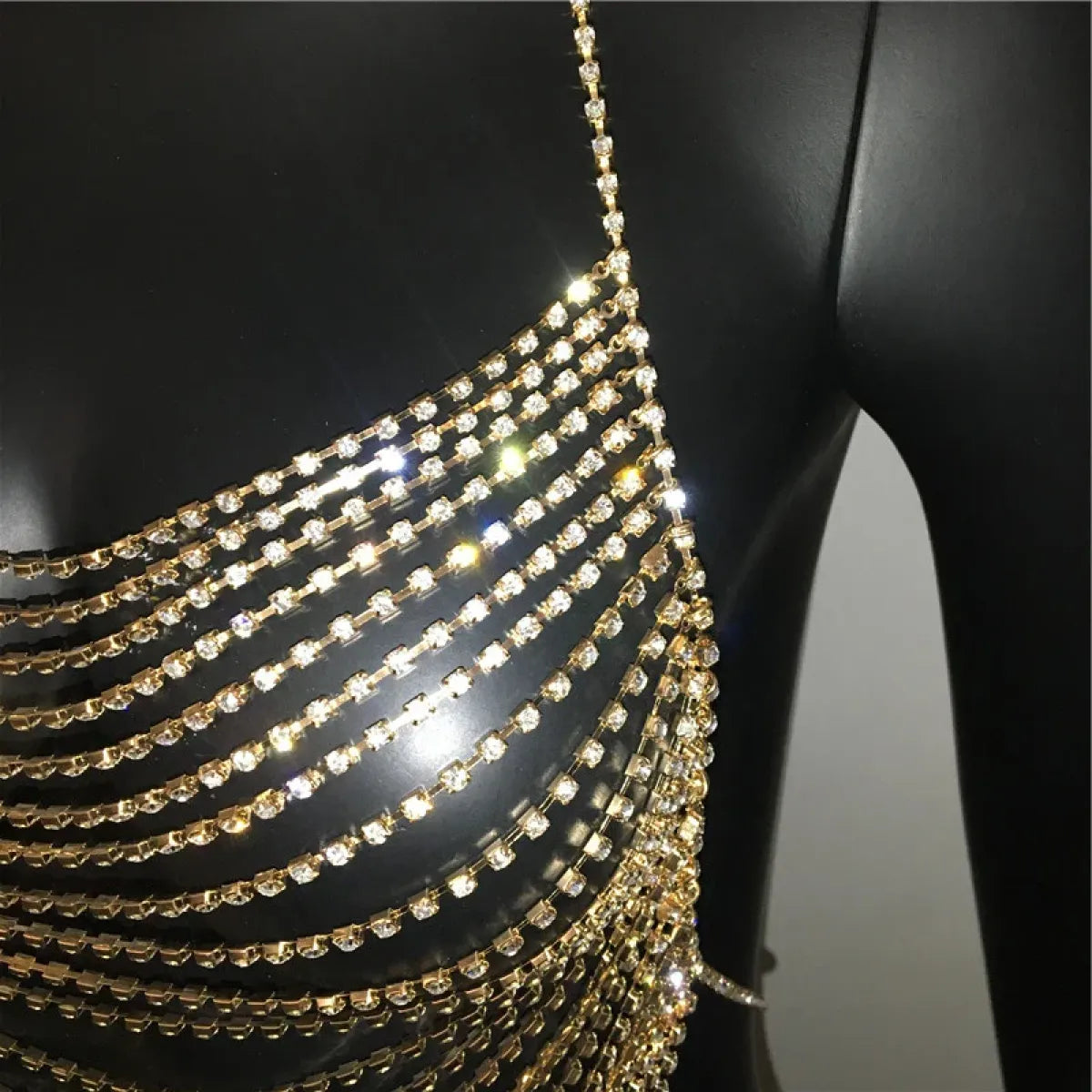 Shiny Harajuku Rhinestone Halter Top - Tops & Tees - Crop Tops - 27
