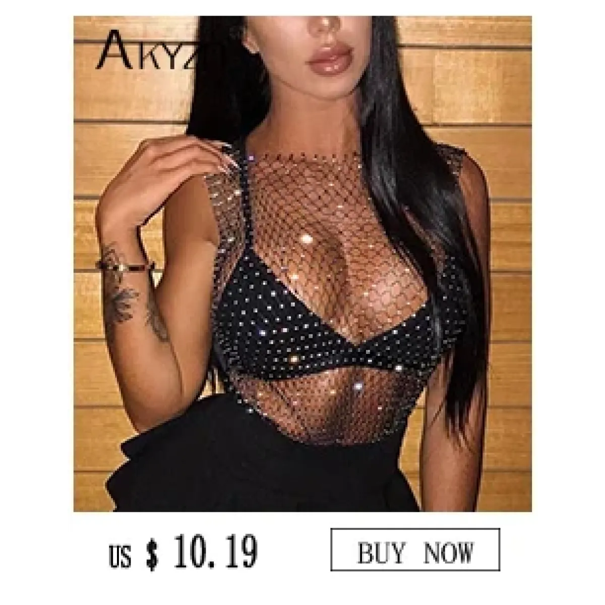 Shiny Harajuku Rhinestone Halter Top - Tops & Tees - Crop Tops - 9