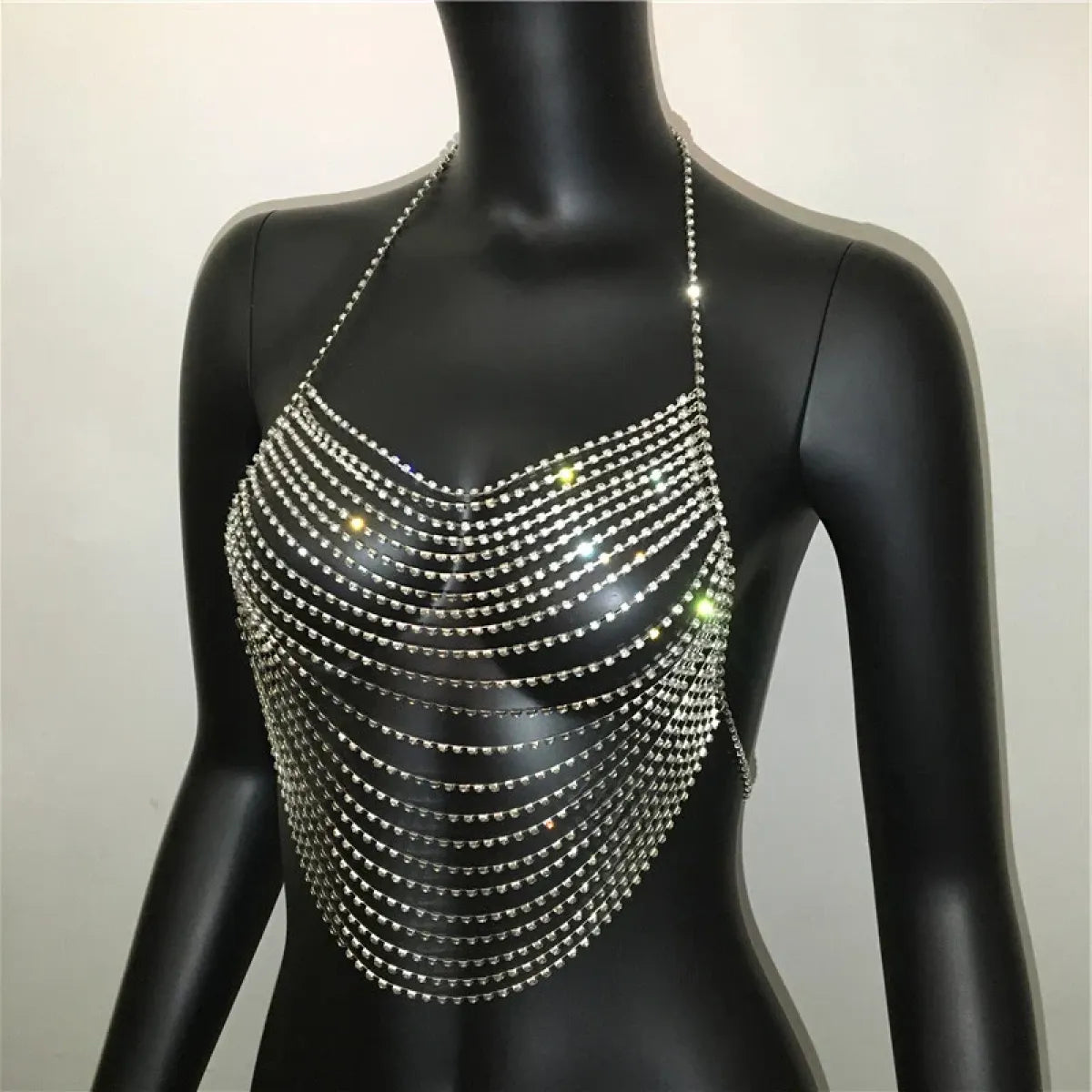 Shiny Harajuku Rhinestone Halter Top - Tops & Tees - Crop Tops - 23