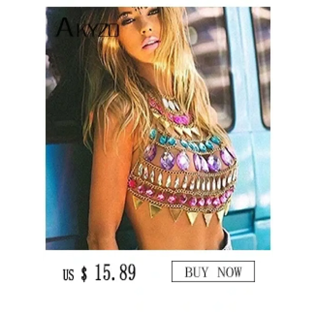 Shiny Harajuku Rhinestone Halter Top - Tops & Tees - Crop Tops - 18