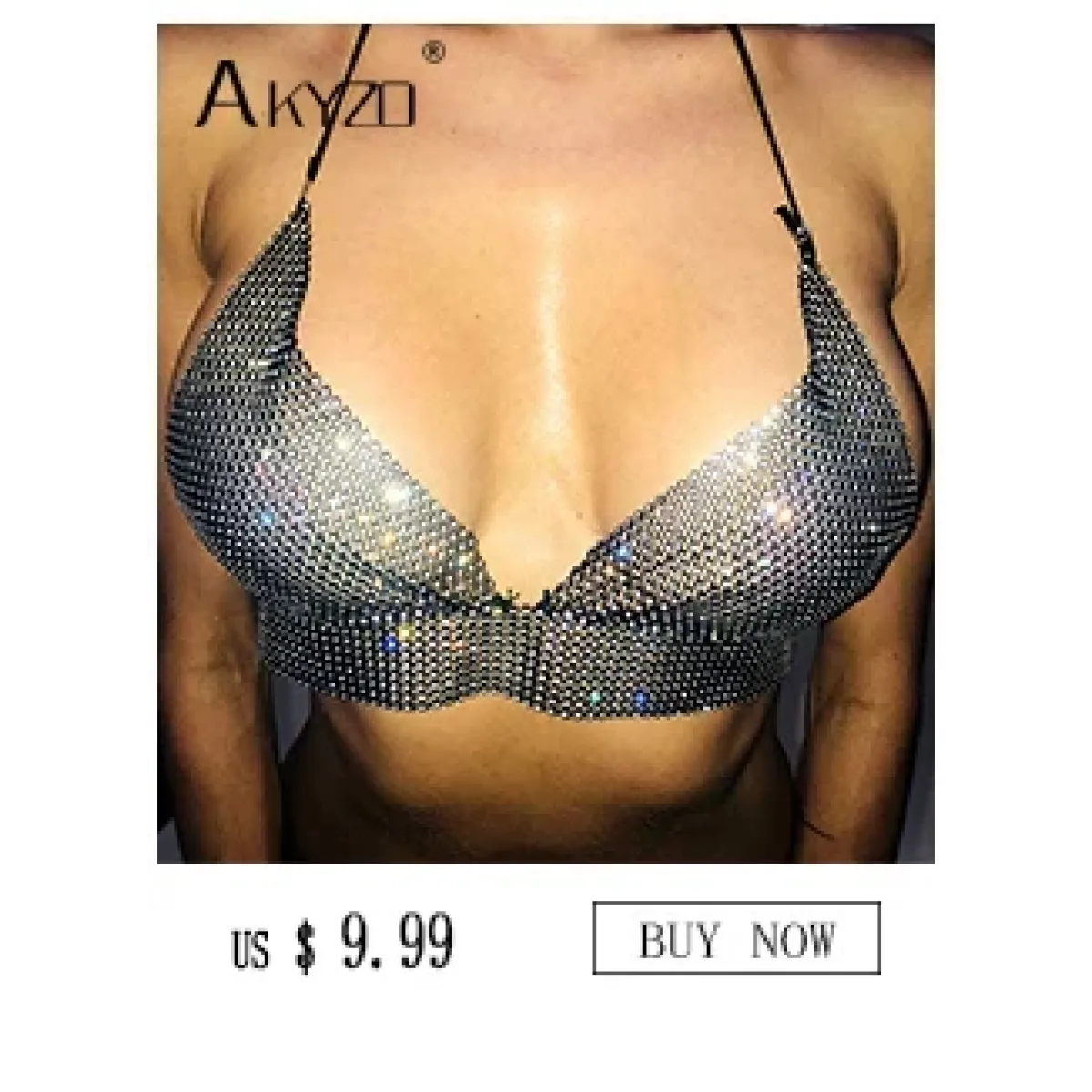 Shiny Harajuku Rhinestone Halter Top - Tops & Tees - Crop Tops - 17