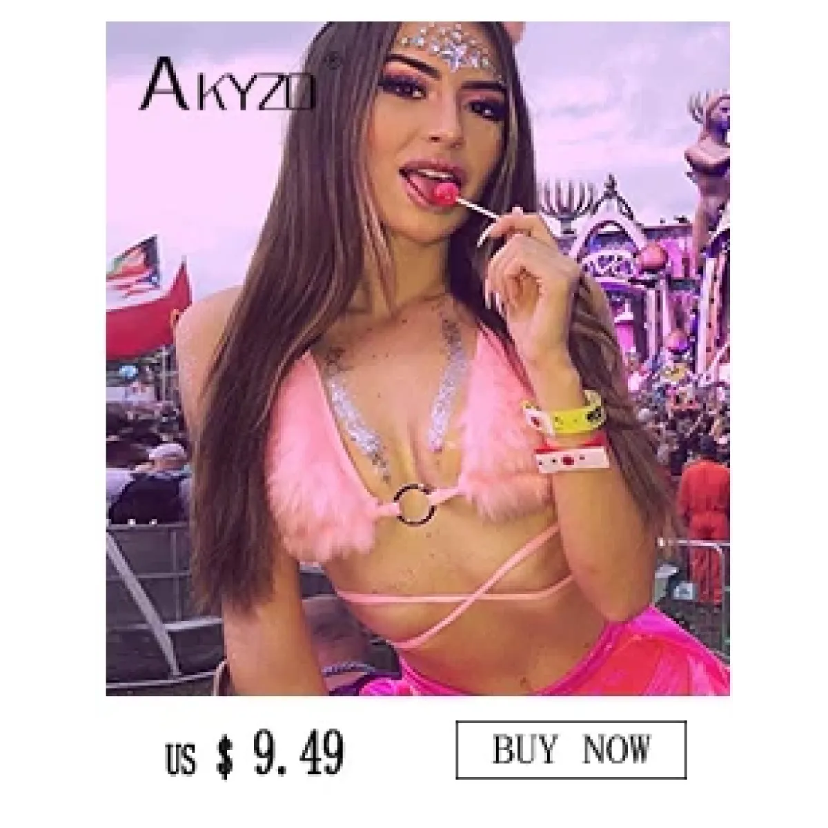 Shiny Harajuku Rhinestone Halter Top - Tops & Tees - Crop Tops - 15