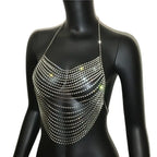 Shiny Harajuku Rhinestone Halter Top - Tops & Tees - Crop Tops - 6