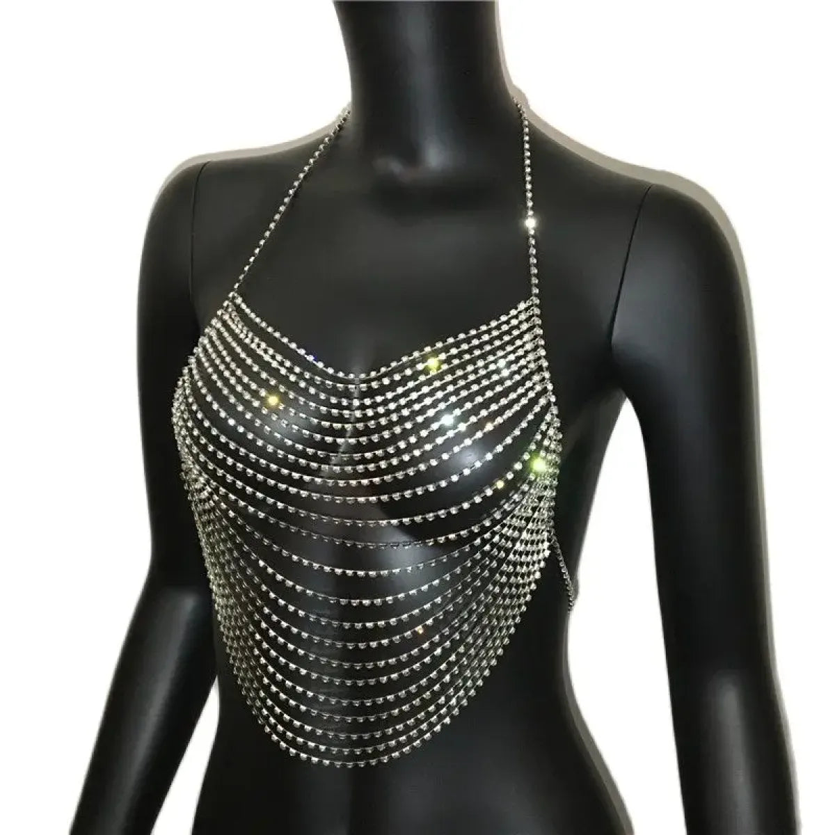 Shiny Harajuku Rhinestone Halter Top - Tops & Tees - Crop Tops - 6