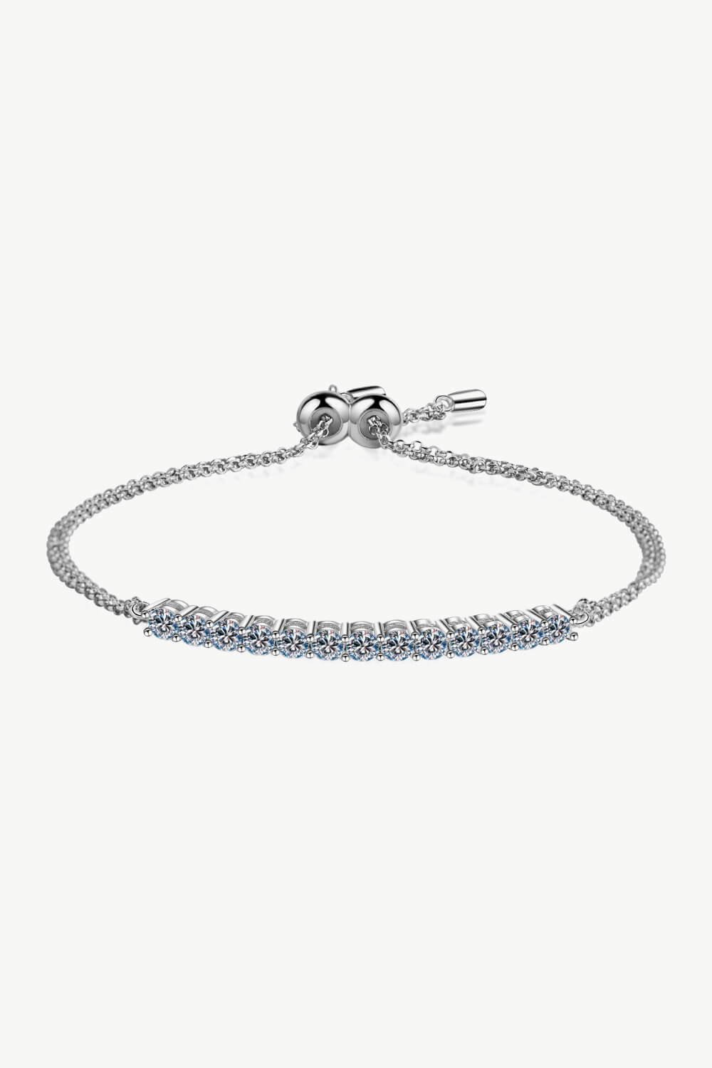 Adored Moissanite Sterling Silver Bracelet - Silver / One Size - Women’s Jewelry - Bracelets - 4 - 2024