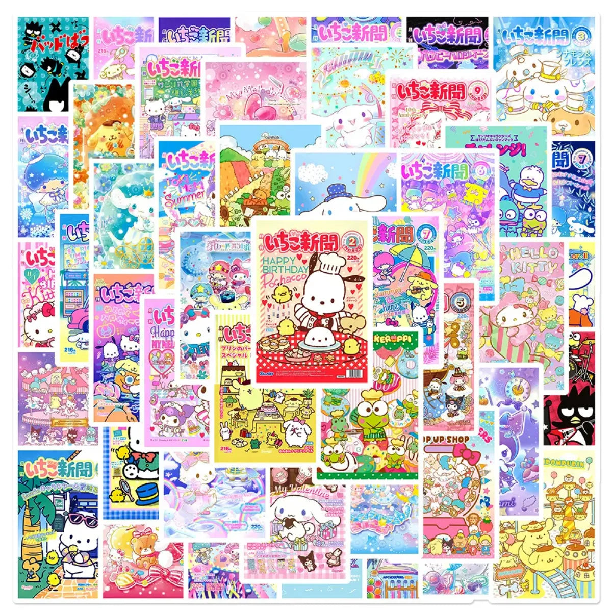 50pcs Sanrio Cartoon Stickers - Hello Kitty Kuromi My Melody - Anime - 34