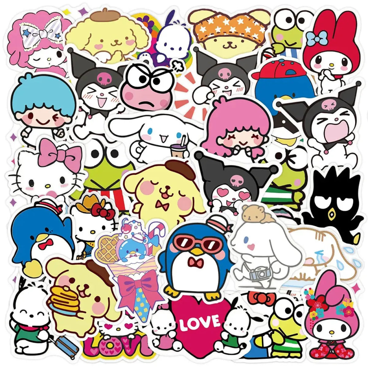 50pcs Sanrio Cartoon Stickers - Hello Kitty Kuromi My Melody - Anime - 38