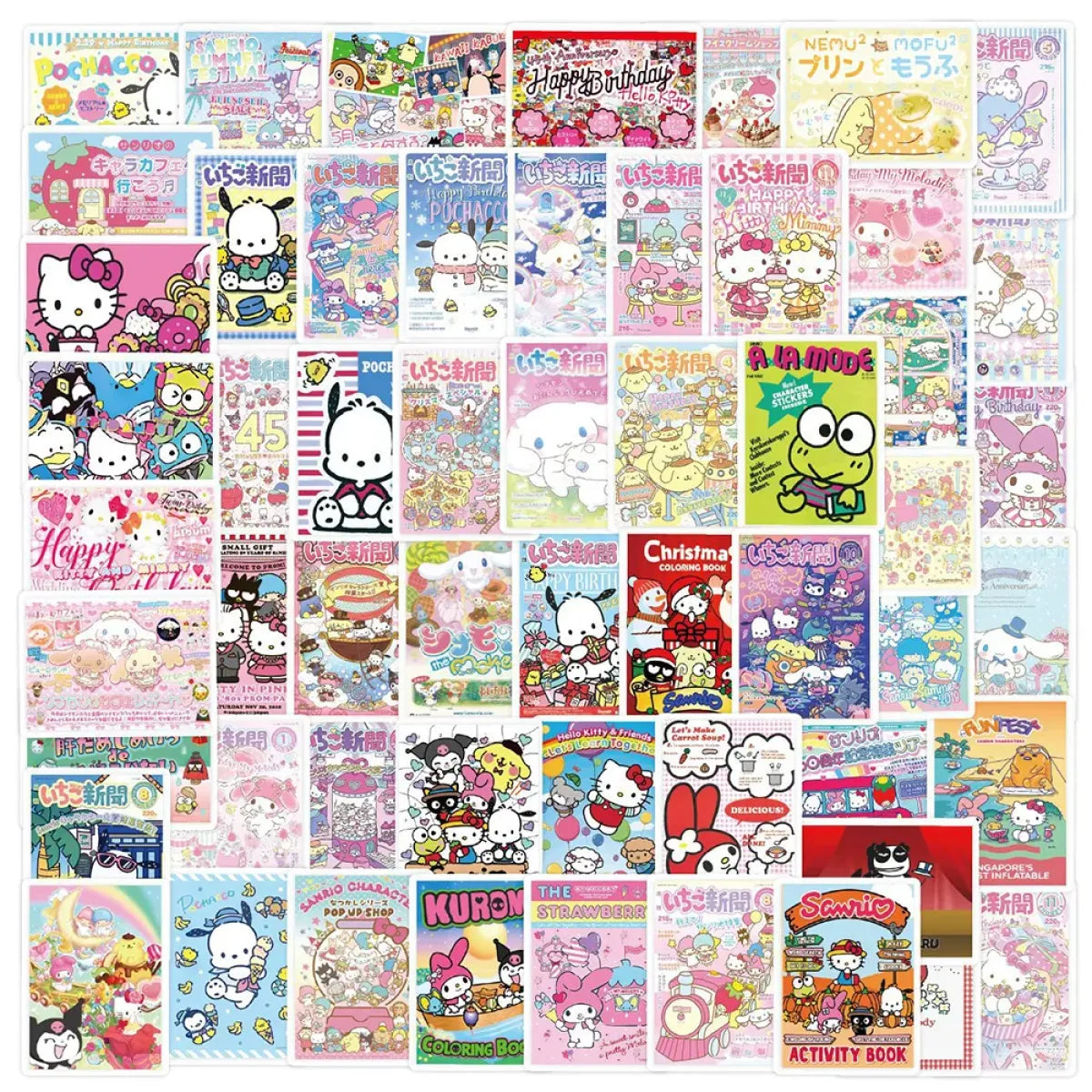 50pcs Sanrio Cartoon Stickers - Hello Kitty Kuromi My Melody - Anime - 39