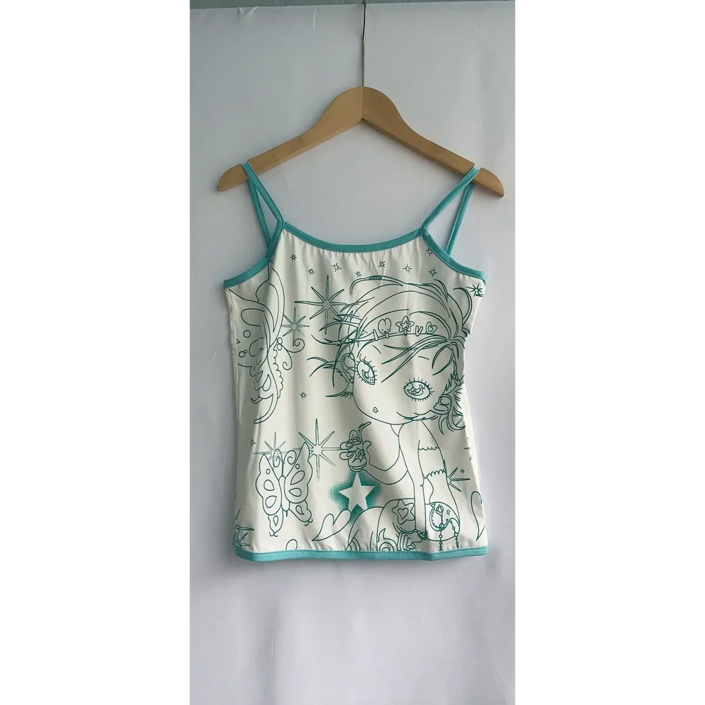 Aesthetic Sweet Tank Top - Sleeveless Japanese Cartoon Print - Women’s Clothing & Accessories - 5