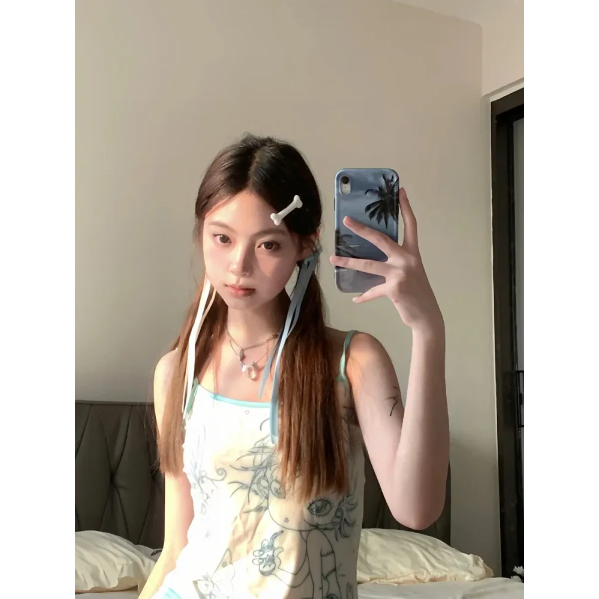 Aesthetic Sweet Tank Top - Sleeveless Japanese Cartoon Print - Women’s Clothing & Accessories - 2