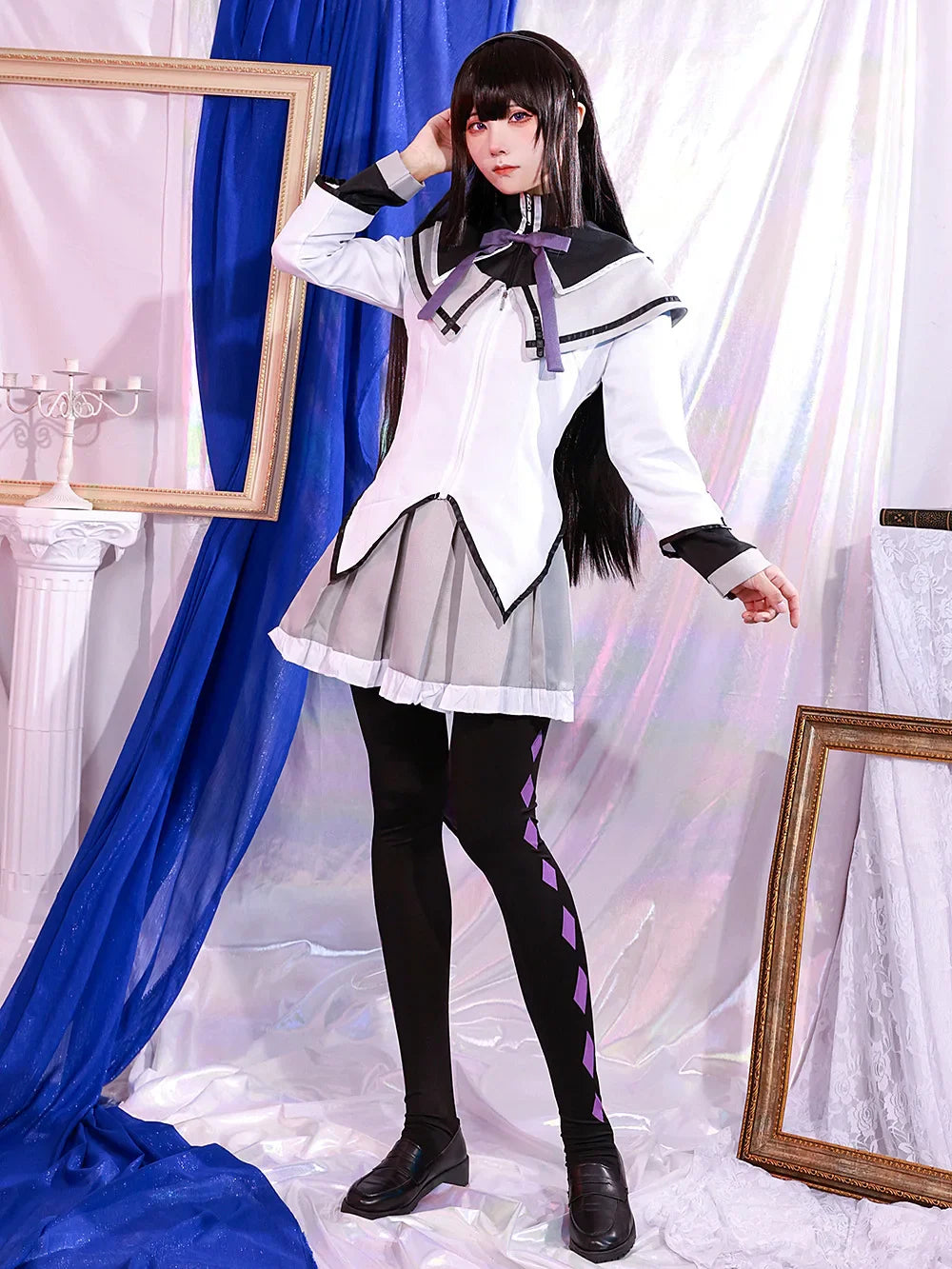 Akemi Homura Cosplay Costume – Puella Magi Outfit with Stockings - Cosplay - Costumes - 2024 - 8 - Worldwide Shipping