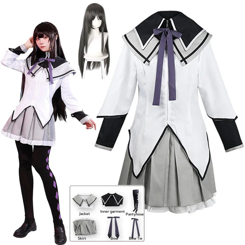 Akemi Homura Cosplay Costume – Puella Magi Outfit with Stockings - Cosplay - Costumes - 2024 - 1 - Worldwide Shipping