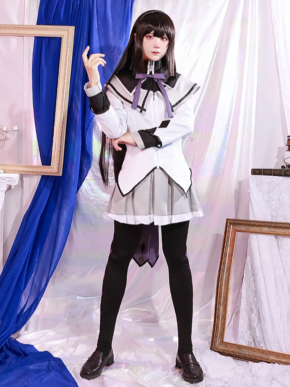 Akemi Homura Cosplay Costume – Puella Magi Outfit with Stockings - Cosplay - Costumes - 2024 - 6 - Worldwide Shipping